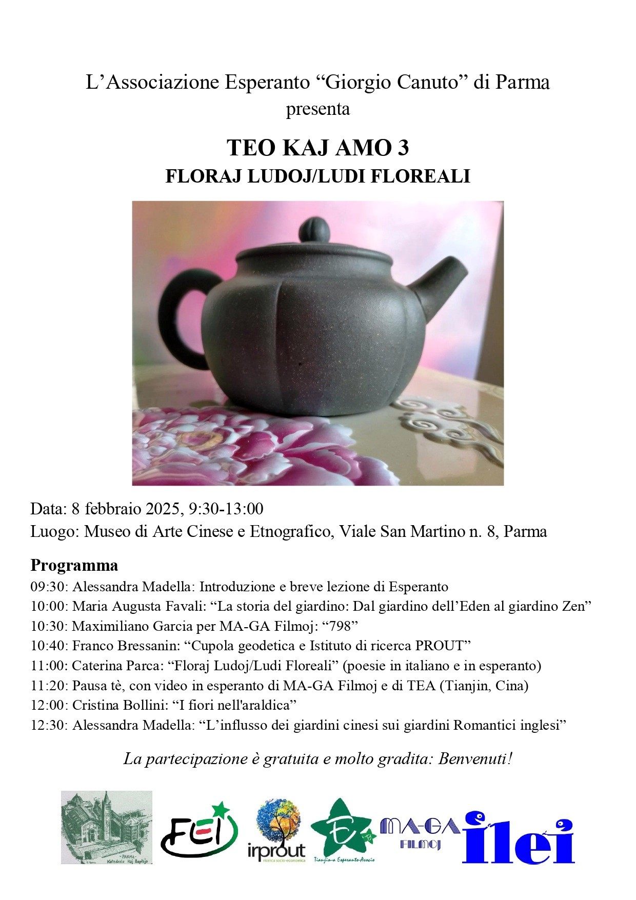 8 febbraio: Tè, amore, mondo e giochi floreali