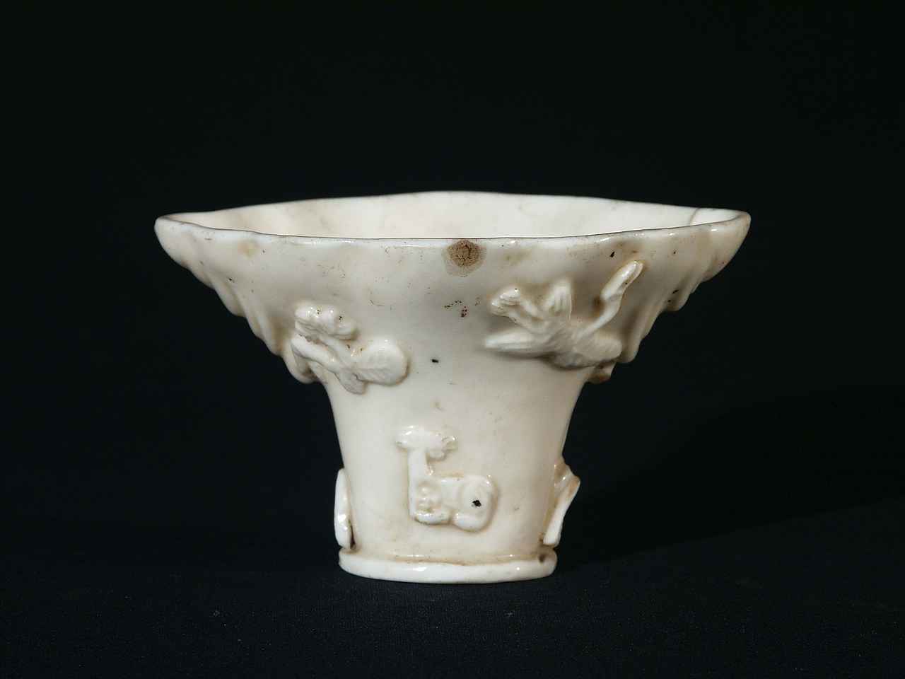 Tazza da libagione, corno di rinoceronte