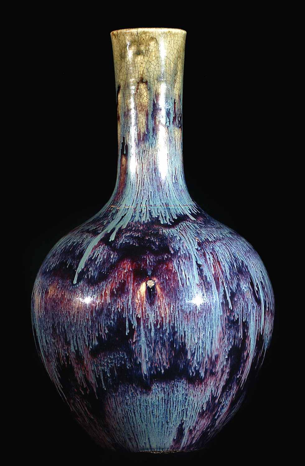 Vaso con invetriatura flambé