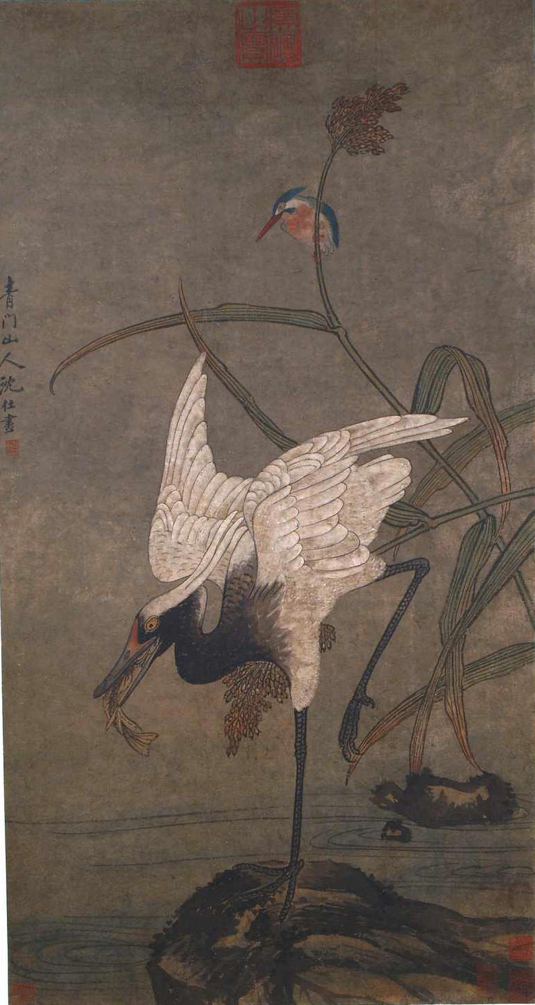 Trampoliere, Pittura di Shen Shi Dinastia Ming (1488-1565)